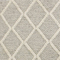 5' X 7' Gray And Ivory Wool Diamond Hand Woven Area Rug
