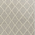 5' X 7' Gray And Ivory Wool Diamond Hand Woven Area Rug