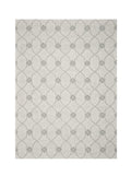 9' X 12' Ivory And Gray Wool Ogee Hand Tufted Area Rug