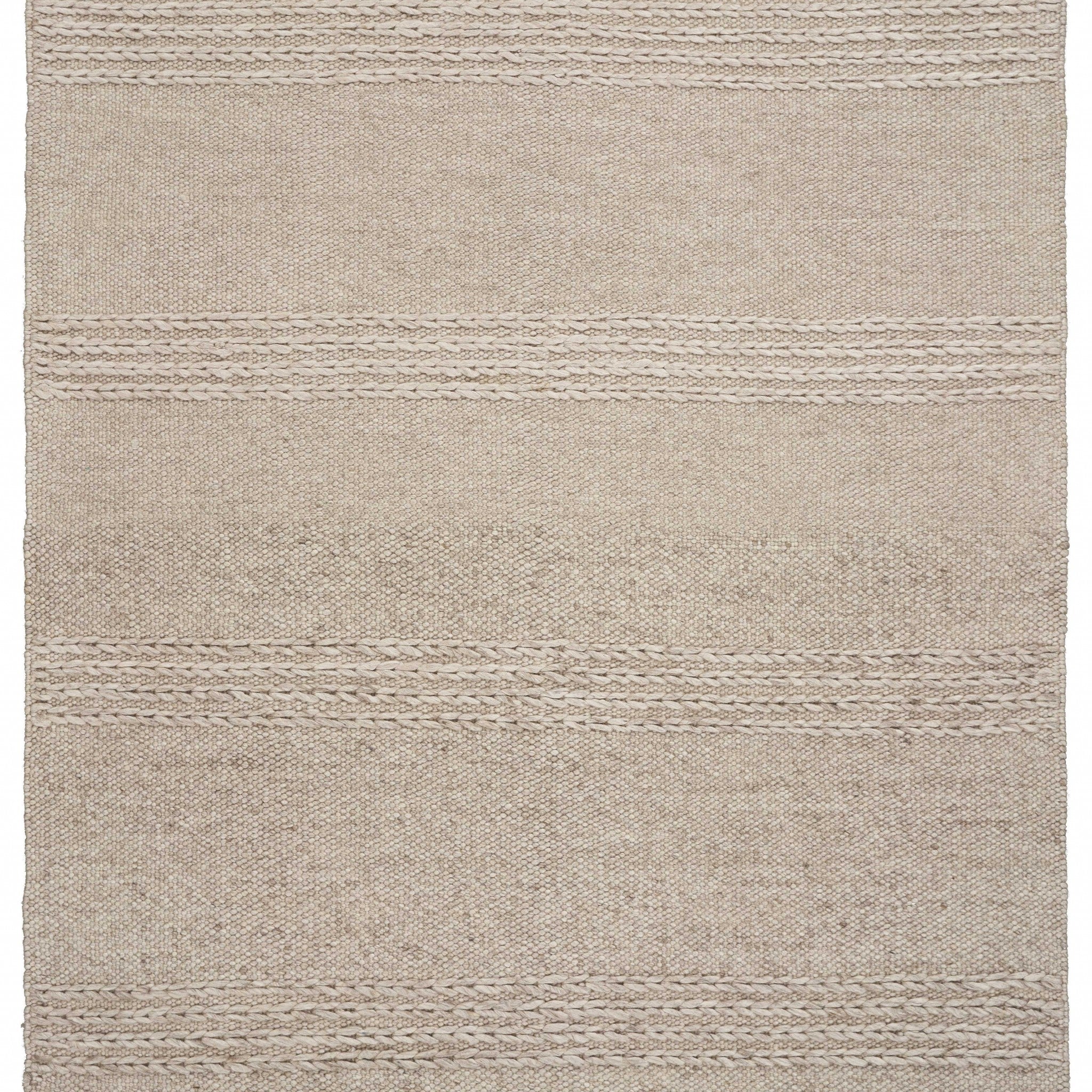 7' X 9'  Wool Natural Area Rug