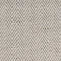 8' X 10' Beige And Gray Wool Chevron Hand Woven Area Rug With Fringe