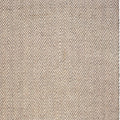 8' X 10' Beige And Gray Wool Chevron Hand Woven Area Rug With Fringe