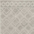 2' X 4' Sand Beige And Ivory Wool Geometric Hand Tufted Area Rug