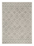 3' X 5' Sand Beige And Ivory Wool Geometric Hand Tufted Area Rug