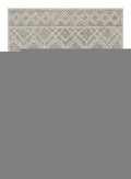 2' X 4' Sand Beige And Ivory Wool Geometric Hand Tufted Area Rug