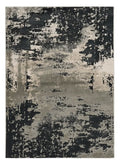 10' X 13' Black And Silver Abstract Area Rug