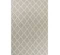 7' X 9' Gray And Ivory Wool Diamond Hand Woven Area Rug