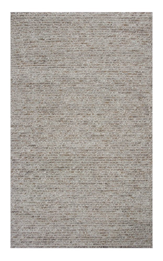 5' X 7' Natural Wool Hand Woven Area Rug