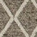 3' X 5' Gray And Ivory New Zealand Lambs Wool Diamond Area Rug
