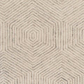 2' X 4' Sand And Beige Wool Geometric Hand Tufted Area Rug