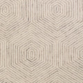 5' X 7' Sand And Beige Wool Geometric Hand Tufted Area Rug