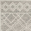 2' X 4' Sand Beige And Ivory Wool Geometric Hand Tufted Area Rug