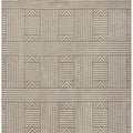 5' X 8' Beige And Ivory Geometric Indoor Outdoor Area Rug
