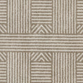 7' X 9' Beige And Ivory Geometric Indoor Outdoor Area Rug
