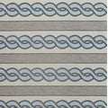5' X 7' Ivory And Blue Abstract Handmade Indoor Outdoor Area Rug