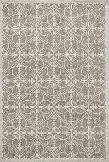 8' X 11' Gray Area Rug With UV Protection