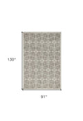 8' X 11' Gray Area Rug With UV Protection