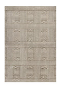 5' X 8' Beige And Ivory Geometric Indoor Outdoor Area Rug