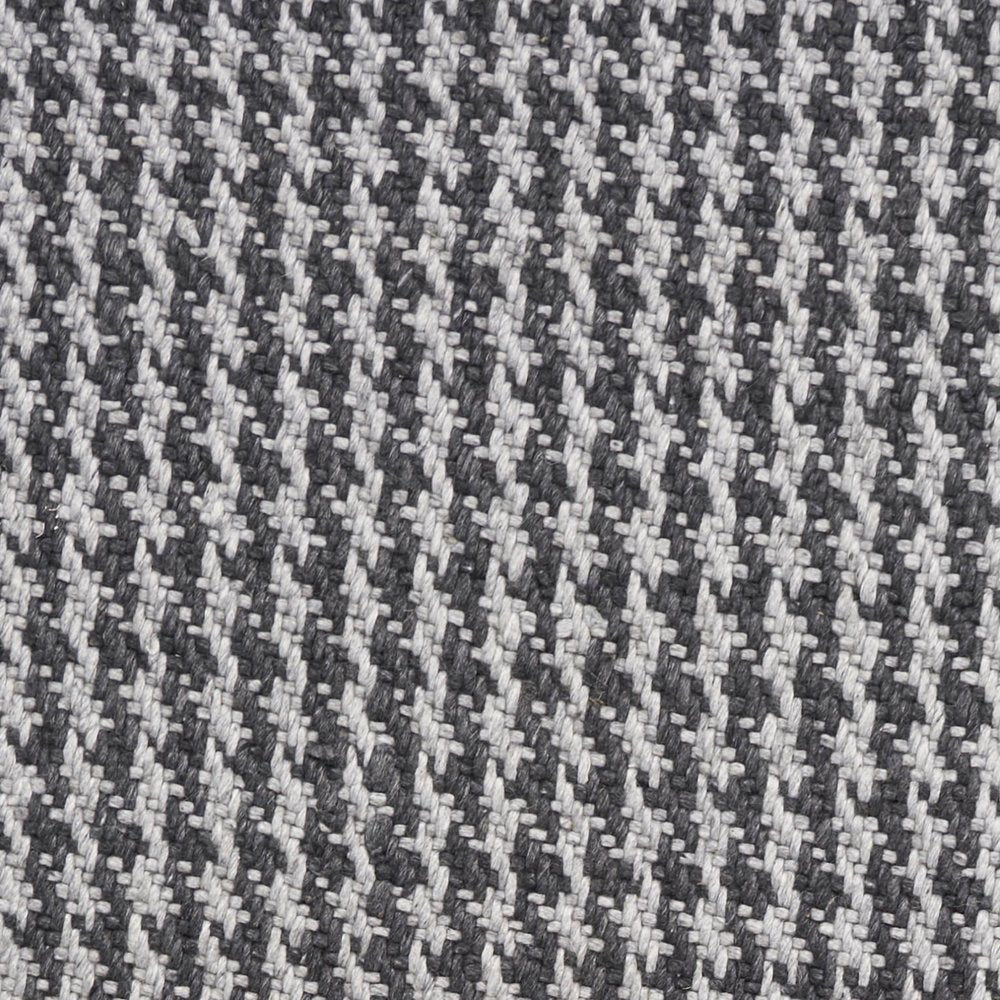 5' X 8' Ivory And Gray Wool Houndstooth Hand Woven Area Rug With Fringe