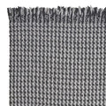 5' X 8' Ivory And Gray Wool Houndstooth Hand Woven Area Rug With Fringe