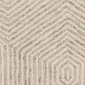 5' X 7' Sand And Beige Wool Geometric Hand Tufted Area Rug