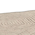 2' X 4' Sand And Beige Wool Geometric Hand Tufted Area Rug