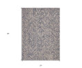 2' X 4' Blue And Beige Wool Chevron Hand Tufted Area Rug