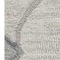 5' X 7' Ivory And Gray Wool Ogee Hand Tufted Area Rug