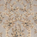 8' Light Gray Green And Tan Floral Medallion Runner Rug