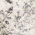 7' Gray And Tan Floral Distressed Runner Rug