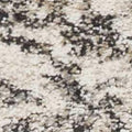 8' Ivory And Brown Floral Medallion Runner Rug