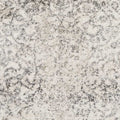 8' Ivory And Brown Floral Medallion Runner Rug