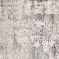 7' Gray And Tan Abstract Runner Rug