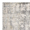 7' Gray And Tan Abstract Runner Rug