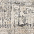 7' Gray And Tan Abstract Runner Rug