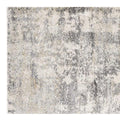 7' Gray And Tan Abstract Runner Rug