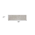 8' Ivory Heather Indoor Shag Runner Rug