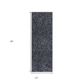 8' Black And White Hand Woven Runner Rug