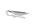 32" Contempo Shiny Silver Long Boat Tray