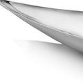 36" Silver Aluminum Leaf Shaped Centerpiece Bowl
