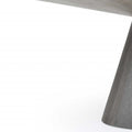 95" Gray Rounded Solid Wood Pedestal Base Dining Table