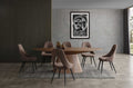 95" Brown Oval Solid Wood Pedestal Base Dining Table
