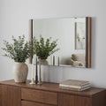 35" Natural Wood Framed Accent Mirror