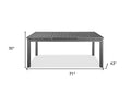 71" Gray Aluminum Extendable Outdoor Dining Table