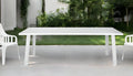 87" White Aluminum Outdoor Dining Table