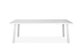 87" White Aluminum Outdoor Dining Table