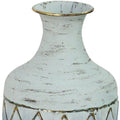 12" Blue And Gold Bud Metal Table Vase