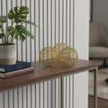 Set of Three Gold Wire 3" Decorative Orbs