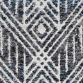 9' X 13' Gray and Ivory Geometric Area Rug