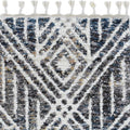 9' X 13' Gray and Ivory Geometric Area Rug